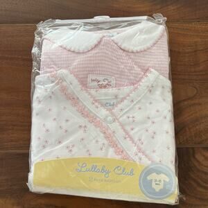 Vintage Lullaby Club 2 Pack Bodysuit Age 3-6 Months Pink / White